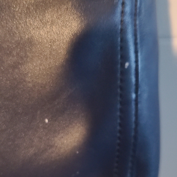 Navy Leather Crossbody Bag - Picture 2 of 3